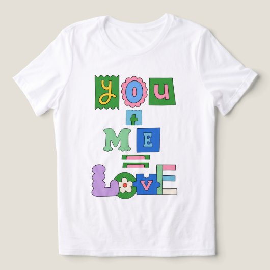 T-shirt witte Valentijnsdag voor cadeau (Design voorkant)