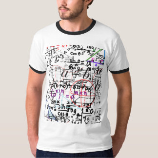 T-Shirt witte wiskunden patroongebonden en pinumbe