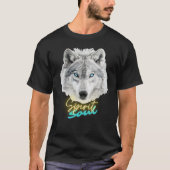 T-shirt, Witte Wolf, "Spirit Soul" T-shirt (Voorkant)