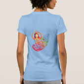 T-Shirt Woman with Yoga Meditation Rainbow Design (Achterkant)
