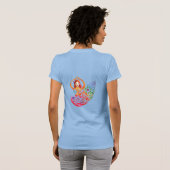 T-Shirt Woman with Yoga Meditation Rainbow Design (Achterkant volledig)