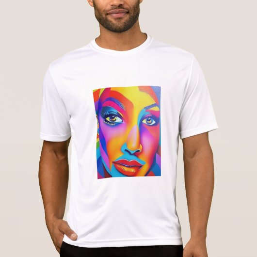 T-Shirt Woman's gezicht Multi-Color (Voorkant)