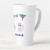 T-Shirt,  Women Tee Shirts/ Coffee Mug. Latte Mok (Rechterhoek)