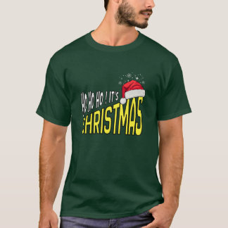 T-shirt : Yay! Het is Kerstmis (groen)