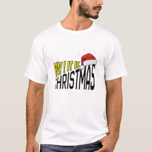 T-shirt : Yay! Het is Kerstmis (wit)