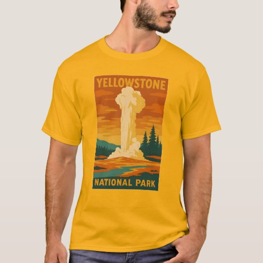 T-shirt Yellowstone National Park (Voorkant)