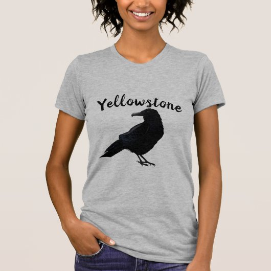 T-Shirt-Yellowstone Raven, voor dames T-shirt (Voorkant)