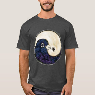 T shirt Yin Yang ontwerp vredesduiven