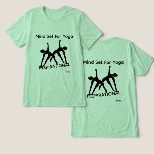 T-shirt: Yoga Mind Set Tri-Blend Shirt (Ontwerp Voorkant & Achterkant)
