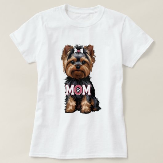 T-Shirt Yorkie Moeder (Design voorkant)