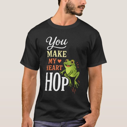 T-shirt 'You Make My Heart Hop' (Voorkant)
