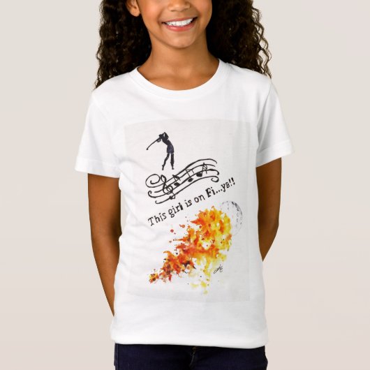 T-Shirt Youth - Dit meisje staat in brand (Voorkant)