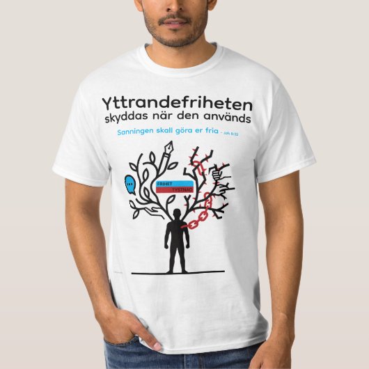 T-shirt — Yttrandefrihet (Voorkant)