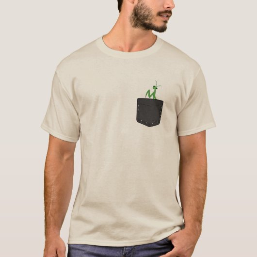 T-shirt - zak bidsprinkhaan (Voorkant)