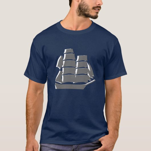T-shirt - zeilschip (Voorkant)