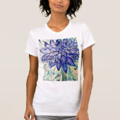 T-shirt zeldzame blauwe dalhia (Voorkant)