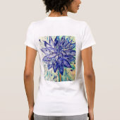 T-shirt zeldzame blauwe dalhia (Achterkant)