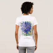 T-shirt zeldzame blauwe dalhia (Achterkant volledig)