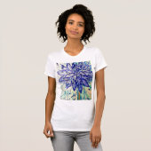 T-shirt zeldzame blauwe dalhia (Voorkant volledig)