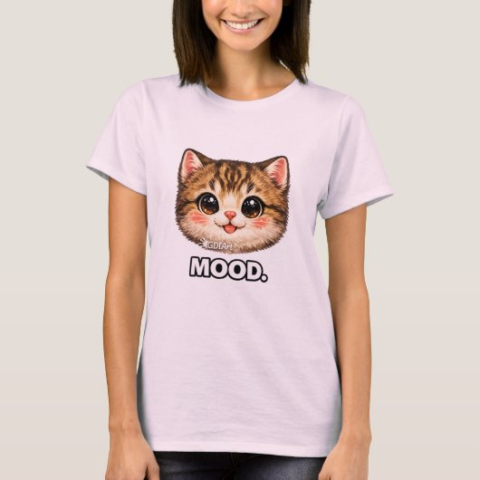 T-shirt - ZOE KATTJE MET MOOD (Voorkant)