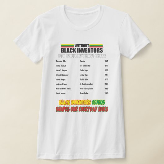 T-shirt 'Zonder Zwarte Uitvinders' (Laagn)