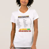 T-shirt 'Zonder Zwarte Uitvinders' (Voorkant)