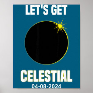 T-shirt Zonne-eclips Hemel Totale Zonne-eclips Poster