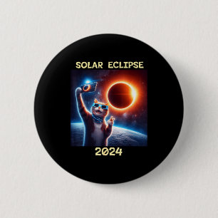 T-shirt Zonne-eclips Kat Ronde Button 5,7 Cm