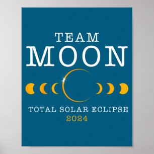 T-shirt Zonne-eclips Team Maan Totaal Poster