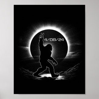 T-shirt Zonsverduistering Bigfoot Totale Zon Poster