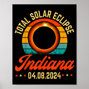 T-shirt Zonsverduistering Indiana Totale Zonsverdu Poster
