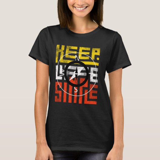 T-Shirt zwart design etnische patterned (Voorkant)