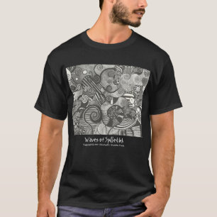 T-Shirt (zwart) - Golven van gemorste inkt