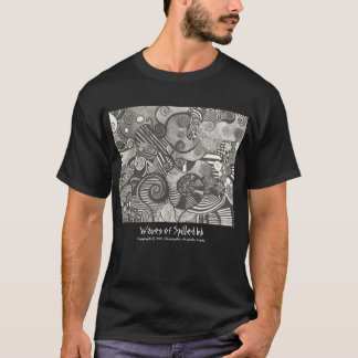 T-Shirt (zwart) - Golven van gemorste inkt