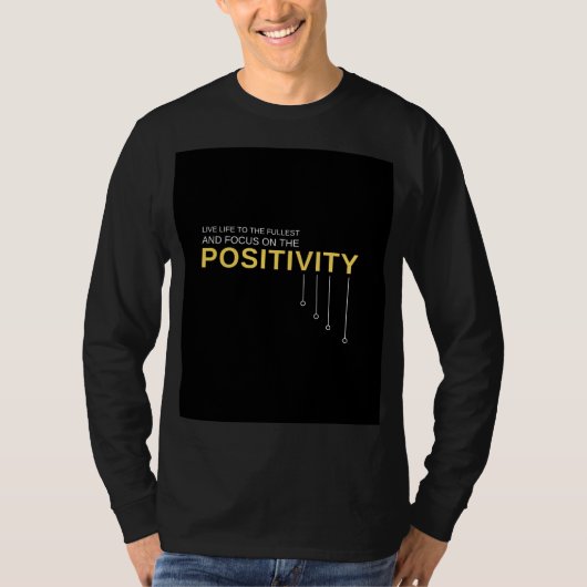 T-shirt zwart met lange mouwen (Voorkant)