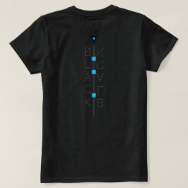 T-shirt zwart punt blauw