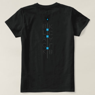 T-shirt zwart punt blauw