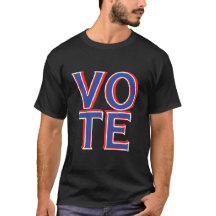 T-Shirt Zwart Stemming USA Verkiezingen Patriottis