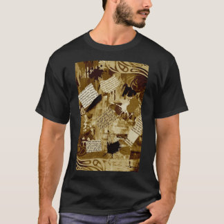 T-Shirt zwart T-Shirt beige  print