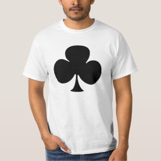 T-Shirt, Zwarte Club, Spelkaartsymbool T-shirt