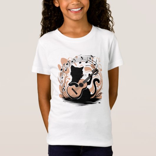 T-shirt - Zwarte kat (Voorkant)
