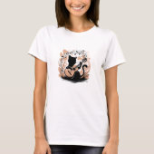 T-shirt - Zwarte kat (Voorkant)