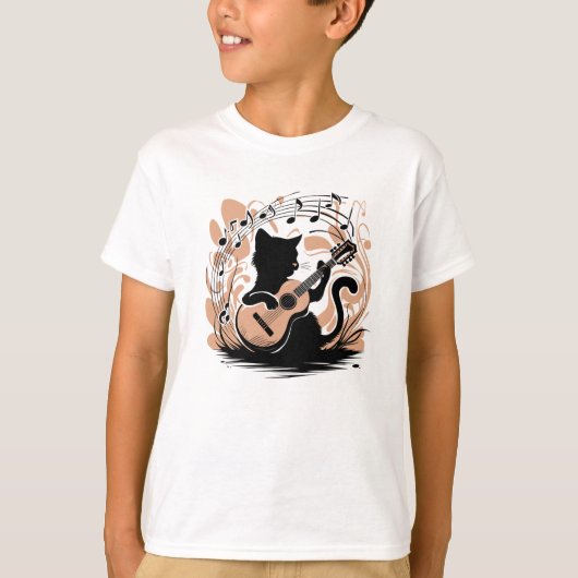T-shirt - Zwarte kat (Voorkant)
