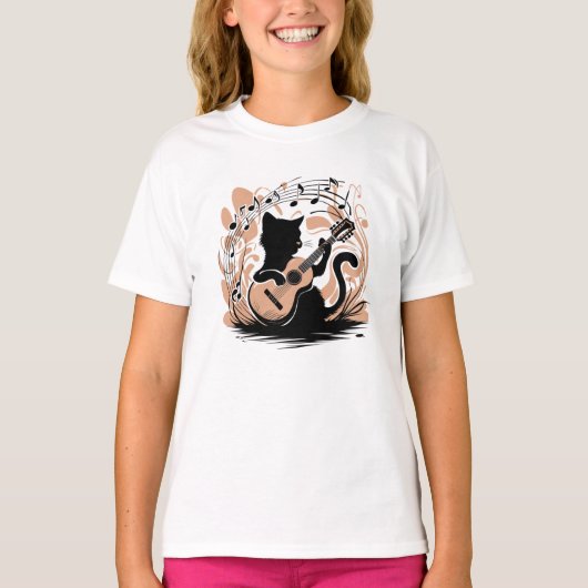 T-shirt - Zwarte kat (Voorkant)