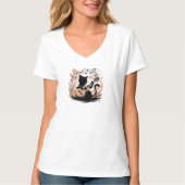 T-shirt - Zwarte kat (Voorkant)