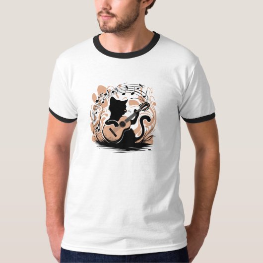 T-shirt - Zwarte kat (Voorkant)
