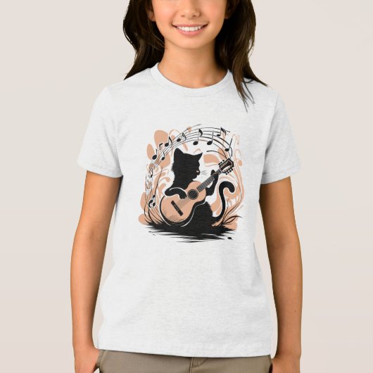 T-shirt - Zwarte kat (Voorkant)