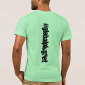 t-shirt Zwarte Logo van de globalplug Lime Green (Achterkant)