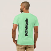 t-shirt Zwarte Logo van de globalplug Lime Green (Achterkant volledig)