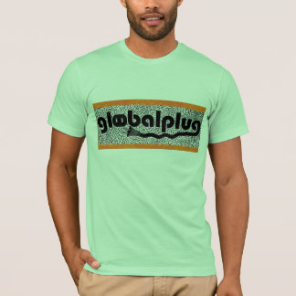 t-shirt Zwarte Logo van de globalplug Lime Green